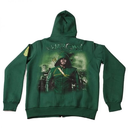 Green Arrow No:1 Kapüşonlu Sweatshirt Hoodie Yeşil
