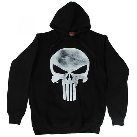 The Punisher Vintage Hoodie Kapüşonlu Sweatshirt Siyah
