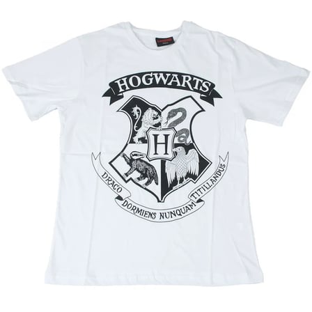 Harry Potter Hogwarts Tişört Beyaz
