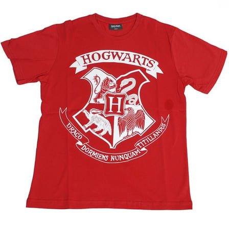 Harry Potter Hogwarts Tişört Kırmızı
