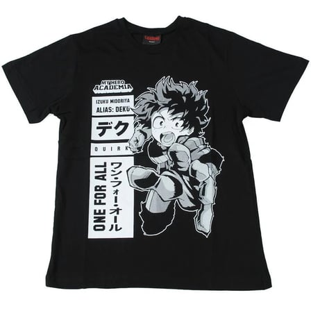 My Hero Academia One For All Tişört Siyah