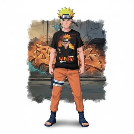 Naruto No: 2 Tişört Siyah