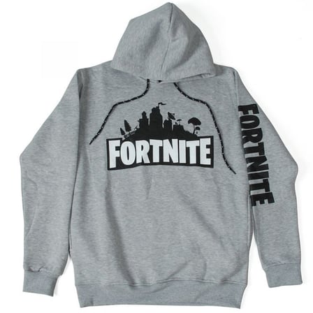 Fortnite Hoodie Kapüşonlu Sweatshirt Gri