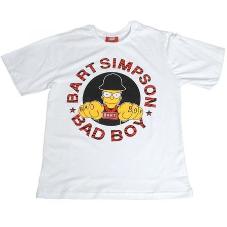 The Simpsons Bart Bad Boy Tişört Beyaz