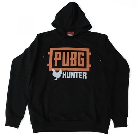 PUBG Chicken Hunter Kapüşonlu Sweatshirt Siyah