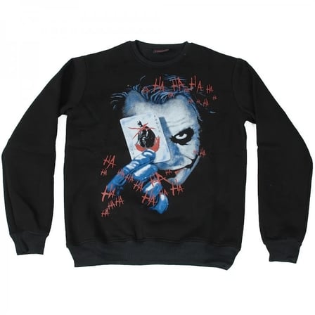 The Joker Playing Card Sweatshirt Siyah