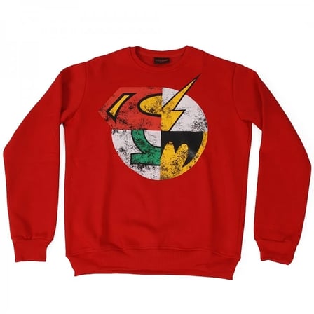DC Super Heroes Logo Sweatshirt Kırmızı
