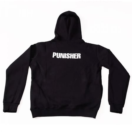 The Punisher Kapüşonlu Sweatshirt Hoodie Siyah
