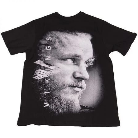 Vikings Ragnar Lodbrok Tişört Siyah