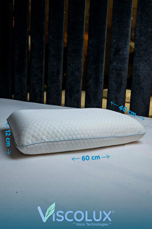 Oval Sabun Ortopedik Visco Yastık - Baş Ağrısı Önleyici Yüksek Yastık Pembe 60x40x15