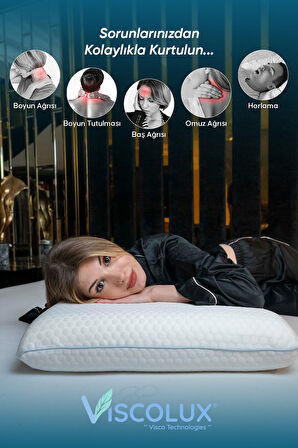 Oval Sabun Ortopedik Visco Yastık - Baş Ağrısı Önleyici Yüksek Yastık Pembe 60x40x15