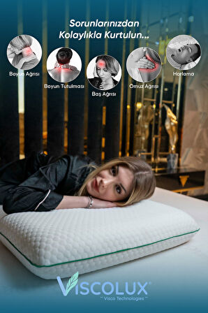 Oval Sabun Ortopedik Visco Yastık - Baş Ağrısı Önleyici Yüksek Yastık Pembe 60x40x15