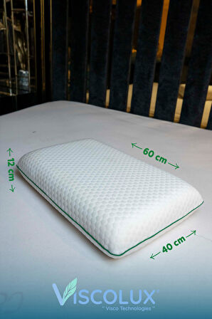 Oval Sabun Ortopedik Visco Yastık - Baş Ağrısı Önleyici Yüksek Yastık Pembe 60x40x15