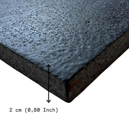 Doğal Bazalt Taşı, Pizza Taşı, Fırın Taşı, Ekmek, Lahmacun, Mangal Taşı 30×40 cm Doğal Pişirme Taşı