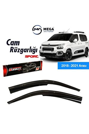 Citroen Berlingo 2018 - 2021 Arası Mugen Tip Cam Rüzgarlık Sunplex