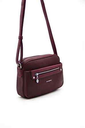 Silver  Polo Bordo - Bordo NV753 Kadın Çapraz Çanta