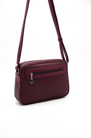 Silver  Polo Bordo - Bordo NV753 Kadın Çapraz Çanta