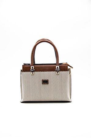 Silver  Polo Bej - Taba NV826 Kadın El Çantası