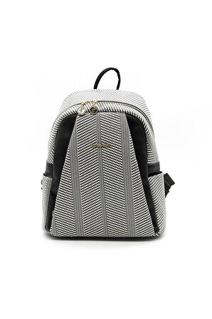 Silver  Polo Siyah Beyaz - Siyah NV926 Kadın Sırt Çantası