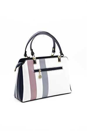 Silver  Polo Beyaz - Laci NV972 Kadın El Çantası