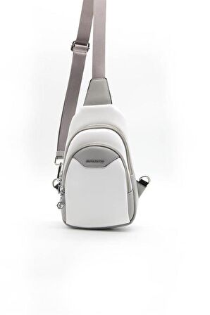 Silver  Polo Beyaz - A.gri NV959 Kadın Bel Çantası