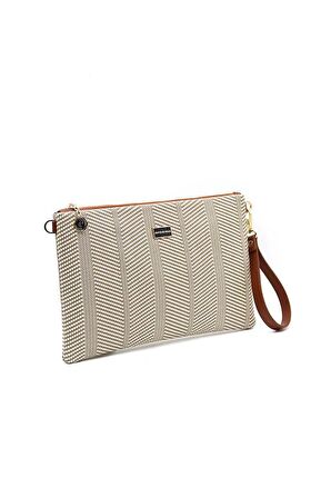 Silver  Polo Bej - Taba NV1034 Kadın Portföy  Clutch