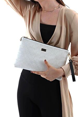 Silver  Polo Sedef - Siyah NV1034 Kadın Portföy  Clutch