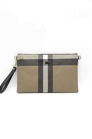 Silver  Polo Kahve - Siyah NV1034 Kadın Portföy  Clutch