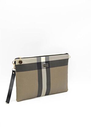 Silver  Polo Kahve - Siyah NV1034 Kadın Portföy  Clutch