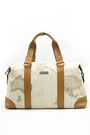 Silver  Polo Koyu Bej - Camel NV873 Kadın Seyahat Çantası