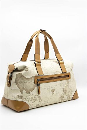 Silver  Polo Koyu Bej - Camel NV873 Kadın Seyahat Çantası