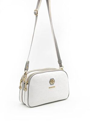 Silver  Polo Beyaz - A.gri NV745 Kadın Çapraz Çanta
