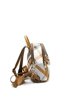 Silver  Polo Haki - Camel NV983 Kadın Sırt Çantası