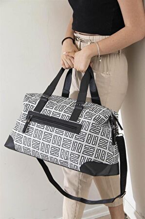 Silver  Polo Beyaz - Siyah NV873 Kadın Seyahat Çantası