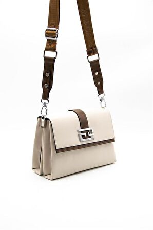 Silver  Polo Bej - A.Taba NV1009 Kadın Çapraz Çanta