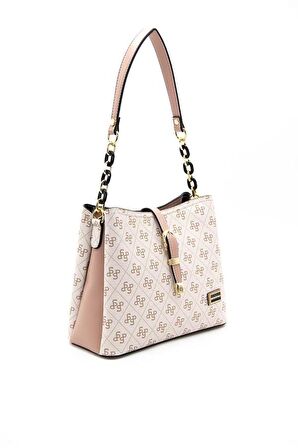 Silver  Polo Pembe - Somon NV974 Kadın Omuz Çantası