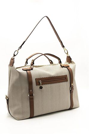 Silver  Polo Bej - Taba NV1064 Kadın Seyahat Çantası