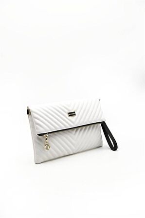 Silver  Polo Beyaz - Beyaz NV1134 Kadın Portföy  Clutch