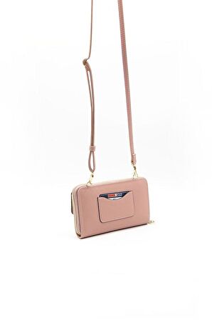 Silver  Polo Pembe-Somon NV921 Kadın Askılı Cüzdan