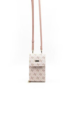 Silver  Polo Pembe - Somon NV889 Kadın Askılı Cüzdan