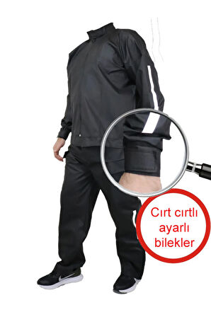 Özel Tasarım Dikişsiz Su Geçirmez Cepli Motorcu Yağmurluk Tulum Takım Spartan