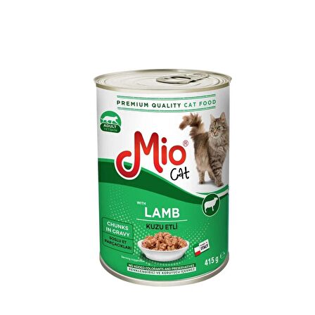 Mio Kuzu Etli Konserve Yetişkin Kedi Maması 24 x 415 G