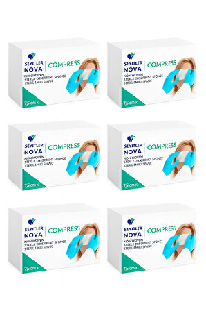 NOVA STERİL EMİCİ SPANÇ 7,5 CM 7,5 CM (6 PAKET)