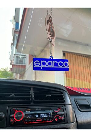 Sparco Dikiz Ayna Süsü - Sparco Pleksi Ayna Süsü - Zincirli Sparco Ayna Süsü Pleksi