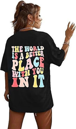 SUPPLİERBY Bisiklet Yaka Baskılı T-shirt - Siyah