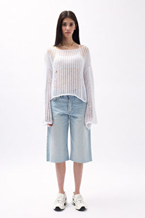 SUPPLİERBY Kayık Yaka Ajurlu Bluz