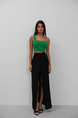 SUPPLİERBY Tek Omuz Crop Bluz