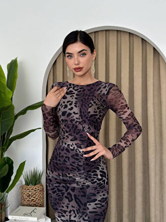 SUPPLİERBY Gena Tül Midi Boy Elbise