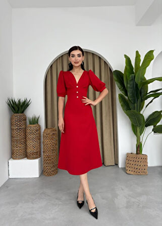 SUPPLİERBY Linda Midi Elbise