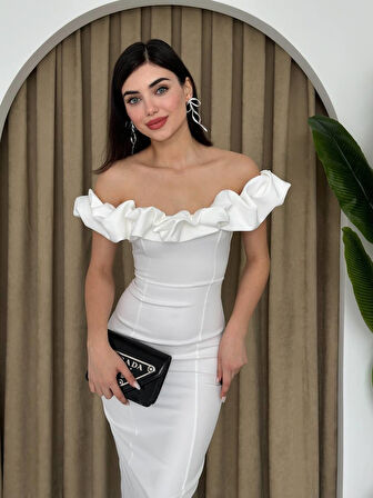 SUPPLİERBY Popi Madonna Yaka Kalem Elbise